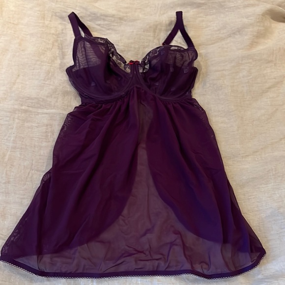 Cleo by Panacbe Kali Babydoll, Purple, 30F NWOT - Picture 2 of 4